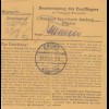 BiZone Paketkarte 1948: Kempten nach Gmund am Tegernsee, Wertkarte