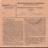 Paketkarte 1948: Berchtesgaden 2 nach Haar, Heilanstalt