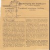 Paketkarte 1946: Füssen nach Hohenthann, Wertkarte 300 RM
