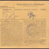 BiZone Paketkarte 1948 Neukirchen, Wertkarte, Selbstbucher, Sehlbach + Steinhoff