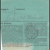 Paketkarte 1947: Berlin-Tempelhof nach Eglfing, besonderes Formular