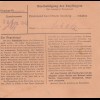 Paketkarte 1947: Ehekirchen nach Bad Aibling