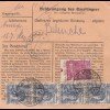BiZone Paketkarte 1948: Hannover nach Putzbrunn, Wertkarte, Elektro-Stahlbau