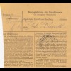 Paketkarte 1947: Berlin-Spandau nach Haar Eglfing b. München
