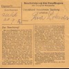 BiZone Paketkarte 1948: Rehau nach Oberammergau