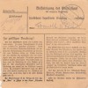 Paketkarte 1947: Schwabach nach Feilnbach