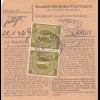 Paketkarte 1947: Moosburg nach Post Bad Aibling