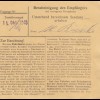 Paketkarte 1946: Engelsberg über Mühldorf nach Bad-Aibling