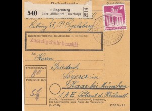 BiZone Paketkarte 1948: Eiting Engelsberg nach Haar, Heilanstalt