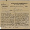 BiZone Paketkarte 1948: Leverkusen, Stange K.G. nach Gmund, Notopfer