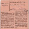 Paketkarte 1948: Roding nach Haar, Betriebsrat Heilanstalt