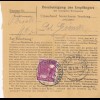 Paketkarte 1948: Breitenberg nach Haar, Operpflegerin, Wertkarte