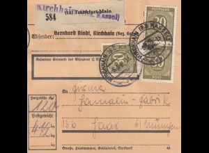 Paketkarte 1948: Kirchhain nach Haar, Selbstbucher