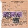 Paketkarte 1948: Kempten Allgäu nach Haar, Wertkarte