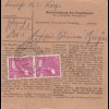 Paketkarte 1948: Remscheid nach Grasbrunn