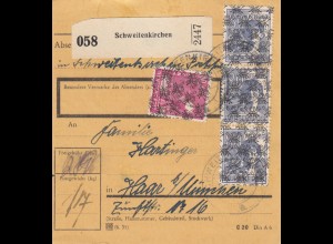 BiZone Paketkarte 1948: Schweitenkirchen nach Haar