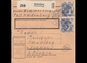 BiZone Paketkarte 1948: Haidenburg nach Ödenstockach