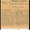 Paketkarte 1948: Sielenbach nach Haar, Wertkarte