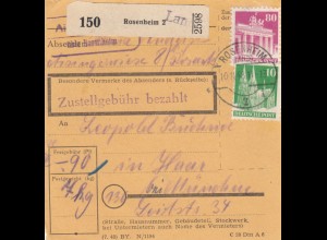 BiZone Paketkarte 1948: Aisingerwiese Rosenheim nach Haar in München