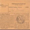 Paketkarte 1948: Castrop-Rauxel nach Eglfing