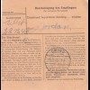 BiZone Paketkarte 1948: Bohmte nach Holz am Tegensee, Notopfer