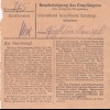 Paketkarte 1948: Burggen Schongau nach München