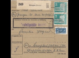 BiZone Paketkarte 1948: Giengen nach Berchtesgaden, Notopfer