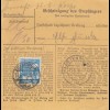 Paketkarte 1948: Ochtrup nach Putzbrunn, Wertkarte
