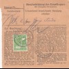 Paketkarte 1948: Weißenstadt nach Haar, Wertkarte