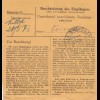 Paketkarte 1948: Rimpar Würzburg nach Salmdorf, Wertkarte