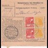 Paketkarte 1948: Weilburg nach Schwarzenbach, Wertkarte