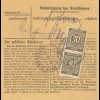 Paketkarte 1948: Großfelda Kestrich nach Haar