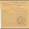 Paketkarte 1948: Pöttmes nach Eglfing bei München