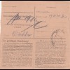 Paketkarte 1947: Tumpenberg Wegscheid nach Haar, Nachnahme, Wertkarte