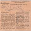 BiZone Paketkarte 1948: Wörth Donau nach Solalinden München, Nachgebühr