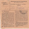 Paketkarte 1948: Bad Neustadt Saale nach Eglfing