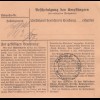 Paketkarte 1948: Berlin-Köpenick nach Hart a.d. Alz, Selbstbucher