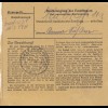 Paketkarte 1948: Erzhausen Langen Frankfurt nach Haar