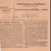 Paketkarte 1947: Berlin-Wilmersdorf nach Feilnbach, U.S. Zone