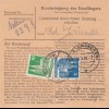 BiZone Paketkarte 1948: Stuttgart-Kaltental nach Eglfing, Anstalt, Wertkarte