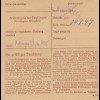 Paketkarte 1947: Gangkofen nach Bad Aibling, Selbstbucher, Nachnahme
