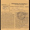 BiZone Paketkarte 1948: München, Krankenhausbedarf nach Haar, Selbstbucher