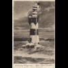 Ansichtskarte Nordseebad Wangerrooge 1922, per Luftpost nach Bremen, Leuchtturm