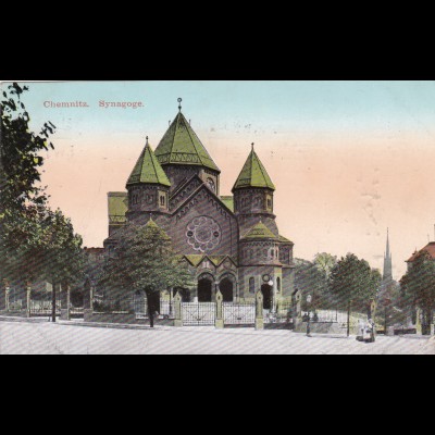 Ansichtskarte Chemnitz Synagoge 1914