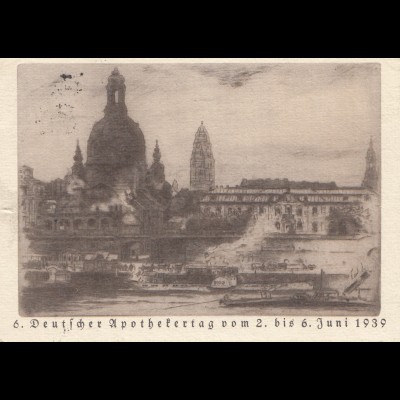 Ansichtskarte: 6. Apothekertag 1939 in Dresden 