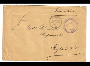 Feldpost Brief Kaiserliche Schutztruppe für Südwestafrika, Etappe Kubub 1905