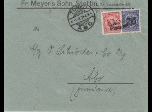 1924: Meyers Sohn Stettin nach Turku-Abo-Finland - Paqueboot