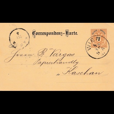 1887: Wien nach Kaschan: Kugelspitzenfedern
