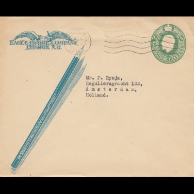 1931: Eagle Pencil Company London: Letter to Amsterdam - Bleistift