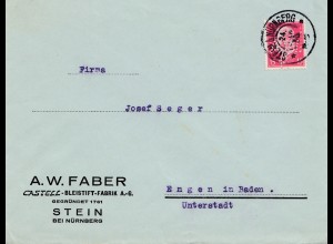 Faber-Castell Bleistift Fabrik 1930 Stein/Nürnberg-Perfin